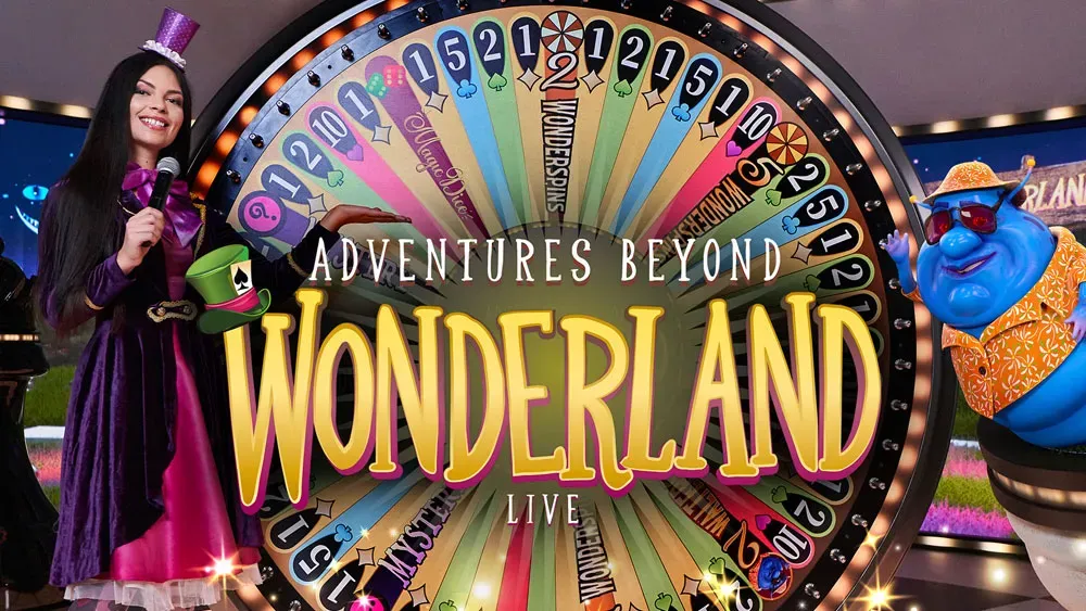 Adventures Beyond Wonderland Playtech ruota game show Alice realtà aumentata