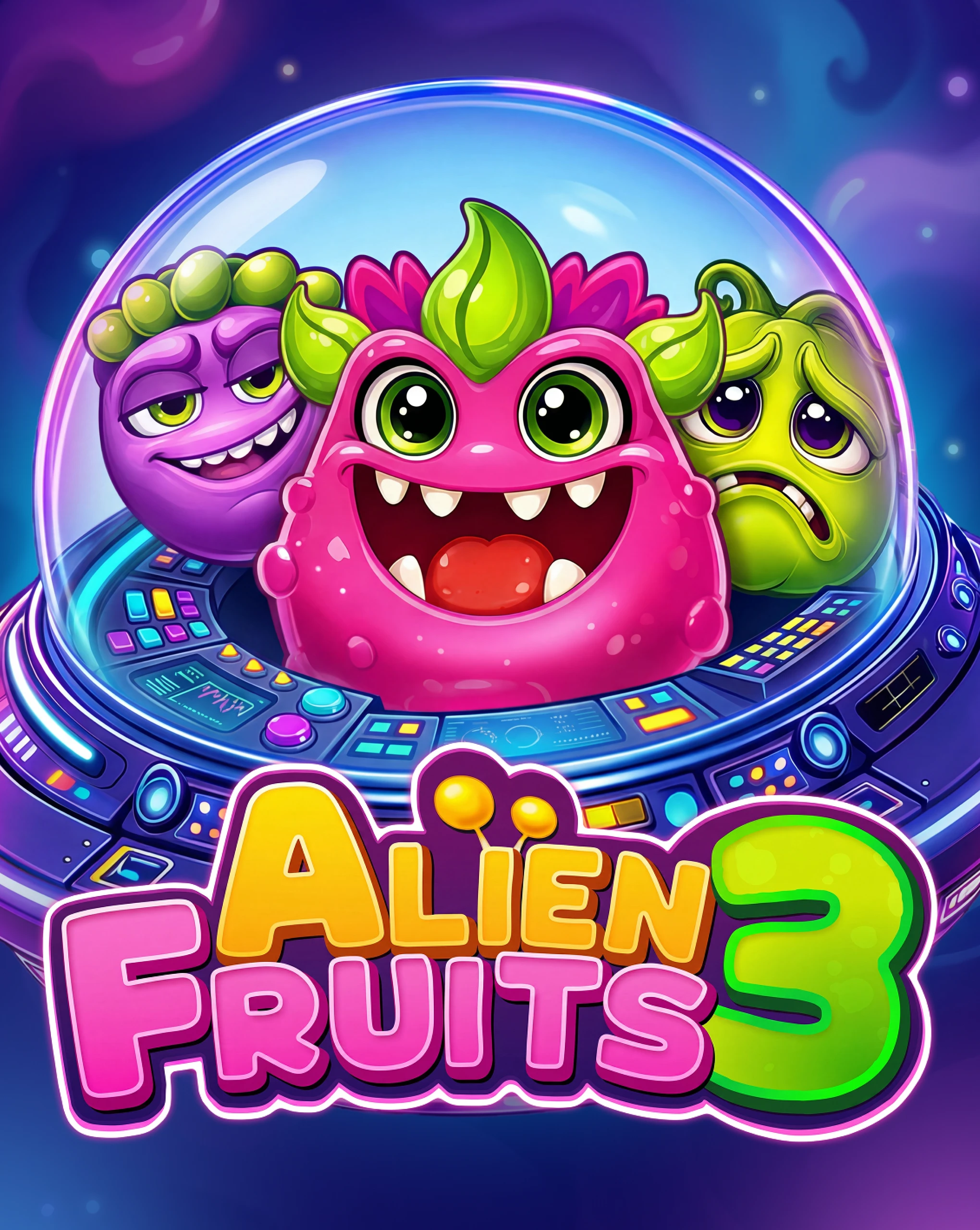 Alien Fruits 3 BGaming — griglia 8×8 Cluster Pays, RTP 97%, uscita 1 luglio 2026