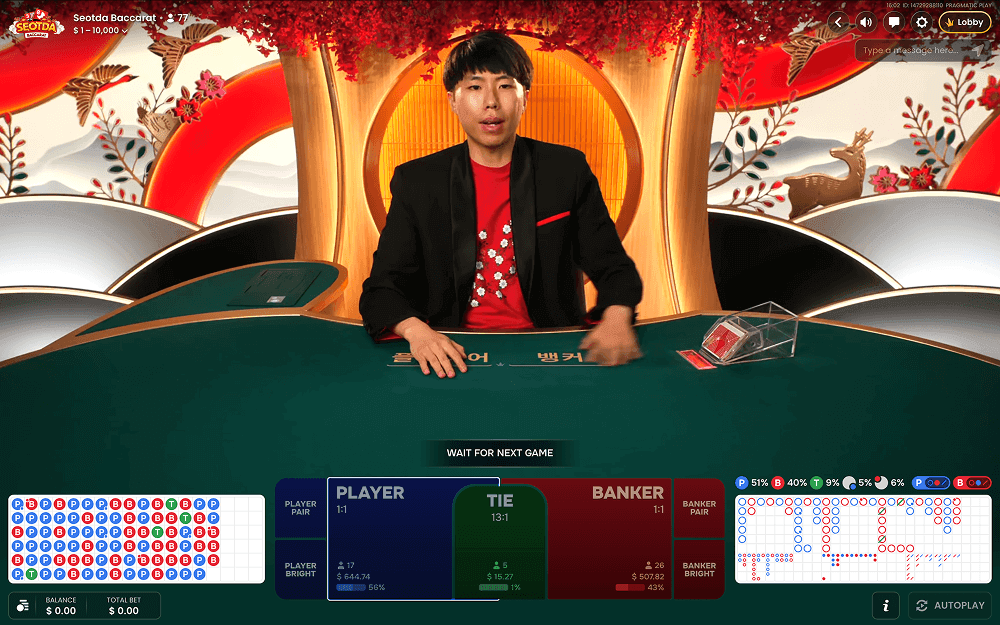 Confronto Amazing Baccarat e Seotda Baccarat Pragmatic Play