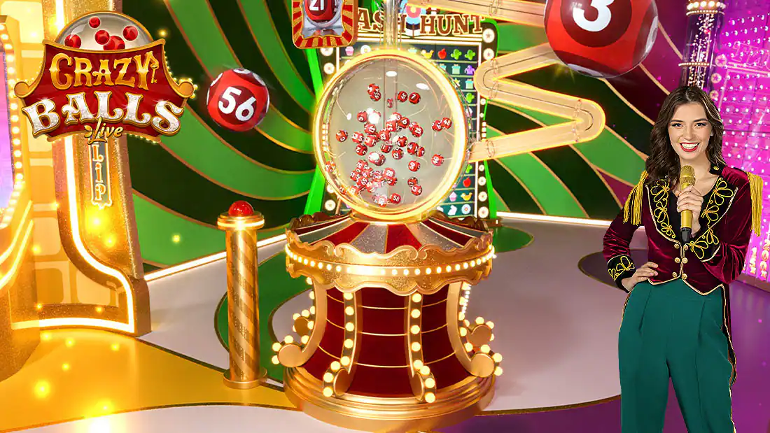 Parete di pioli di Crazy Balls Evolution con caselle moltiplicatore