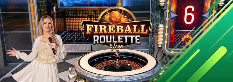 Fireball Roulette Evolution numeri in fiamme con moltiplicatori 1000x