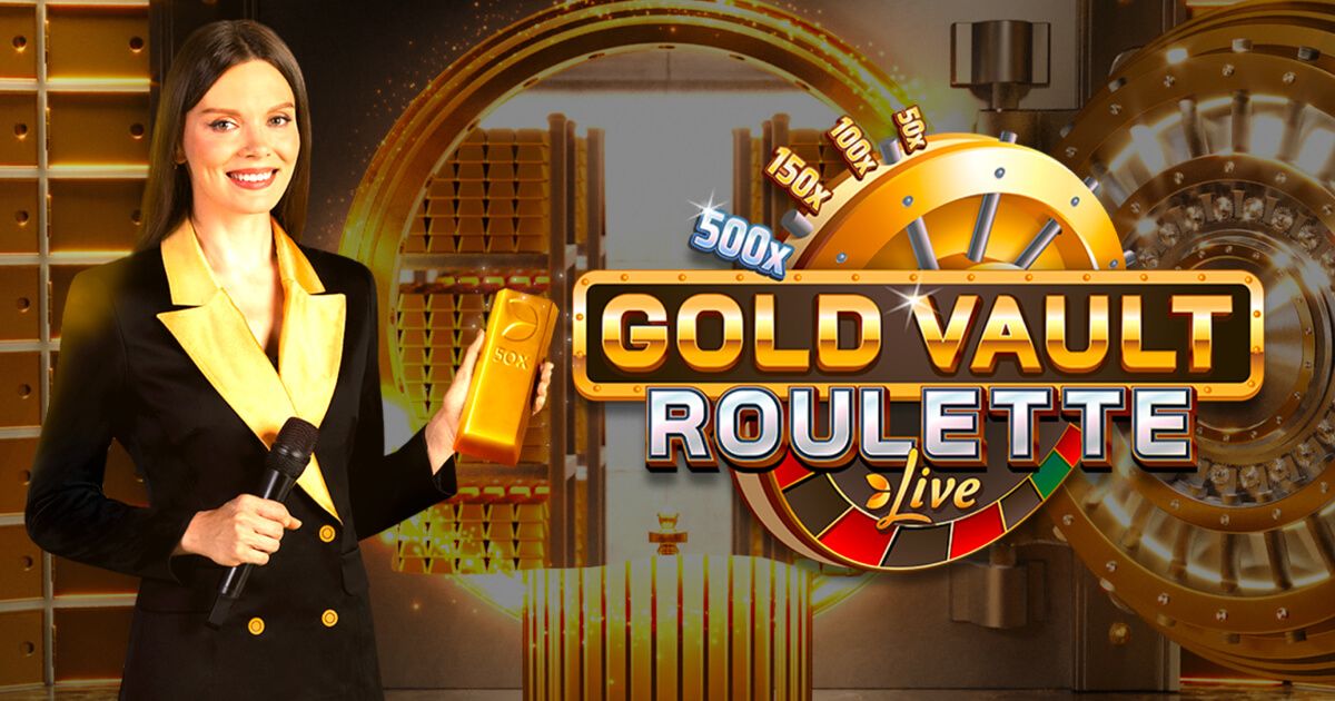 Gold Vault Roulette Evolution caveau dorato con Gold Numbers