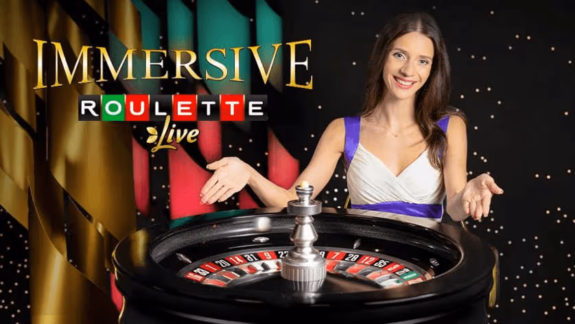 Immersive Roulette Evolution Gaming primo piano pallina slow motion