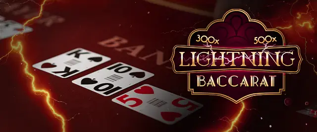 Lightning Baccarat Evolution carte fulminate con moltiplicatori