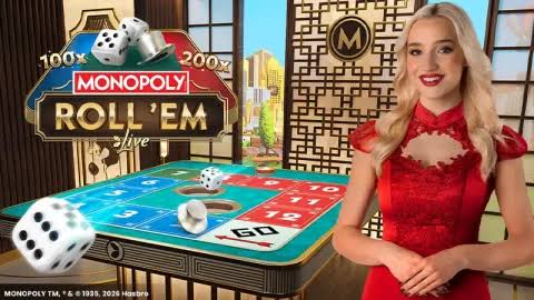 Monopoly Roll 'Em Evolution tabellone a 12 caselle con due dadi